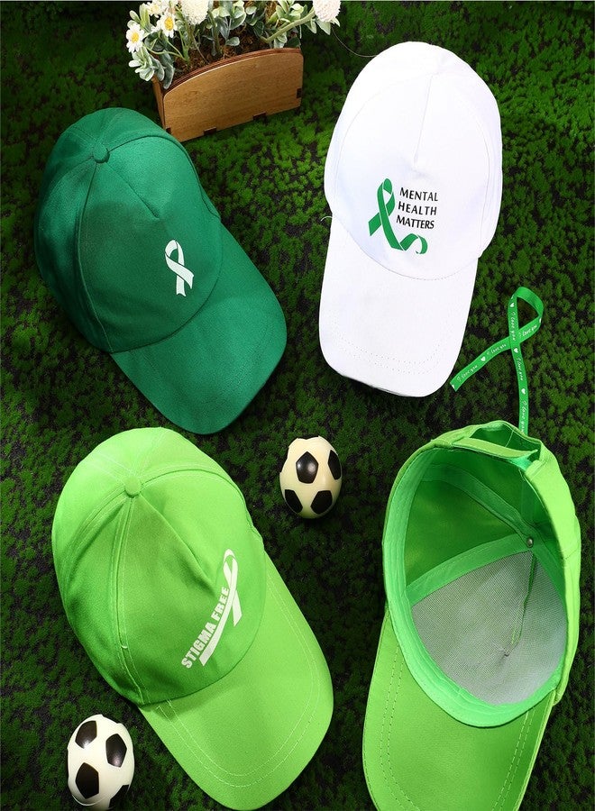Croloose 15 Pcs Mental Health Awareness Baseball Cap Green Ribbon Trucker Hats for Mental Health Lymphoma Awareness Suicide Prevention - Image 5